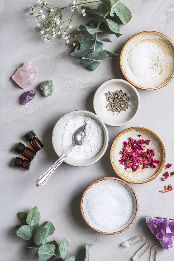 DIY aromatherapy bath salts